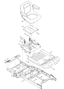 Seat And Frame Diagram and Parts List for Z-FORCES48 (17AI5BHB-17AI5BHB010)(2013) Cub Cadet Lawn Tractor